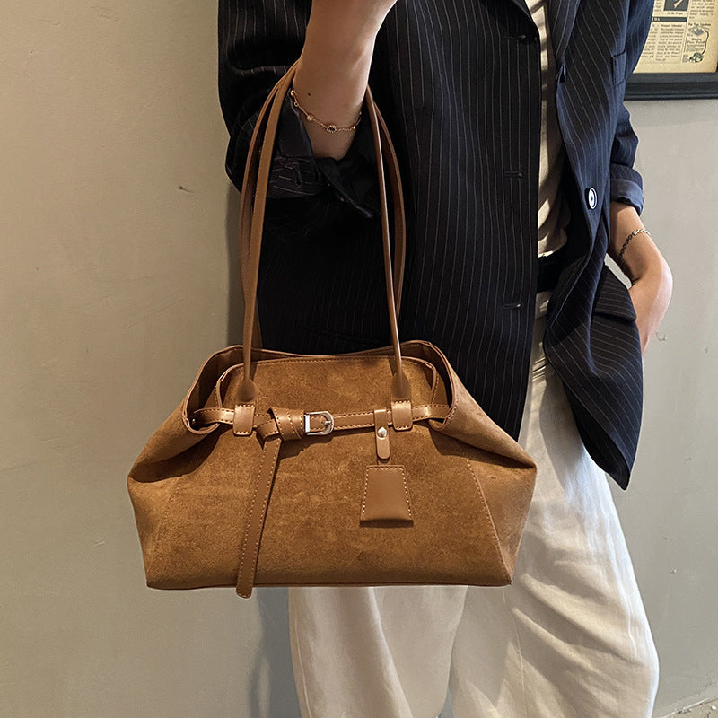 Women's Frosted Suede-Look Tote Bag