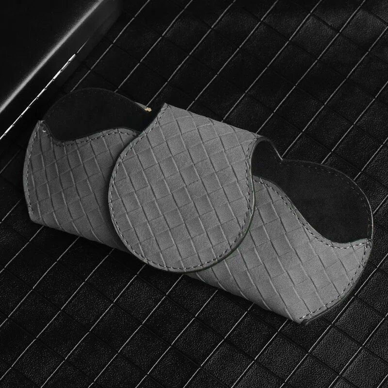 Plush Plaid Car Sunglasses Holder