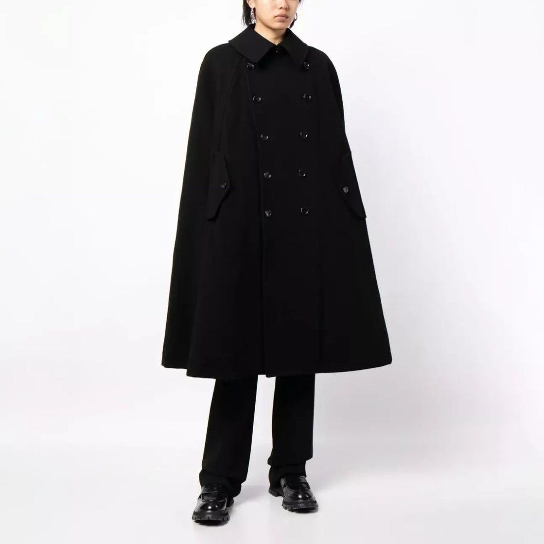 Elegant Cape Style Shawl Overcoat