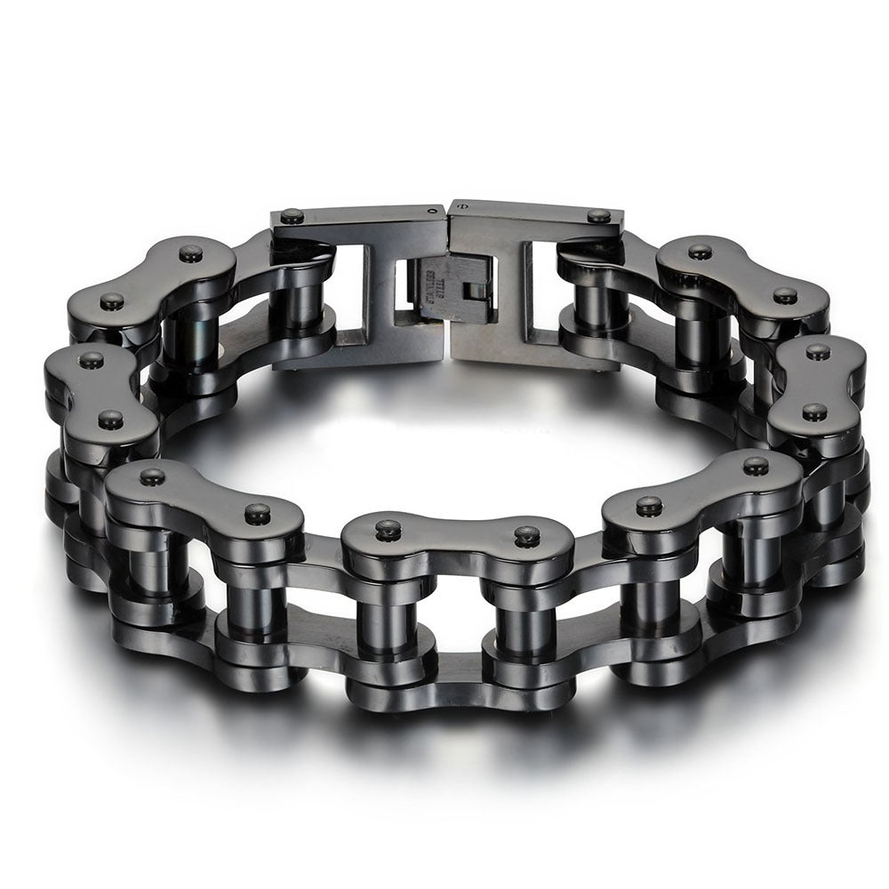 316L Titanium Steel Men's Thick Bicycle Chain Bracelet
