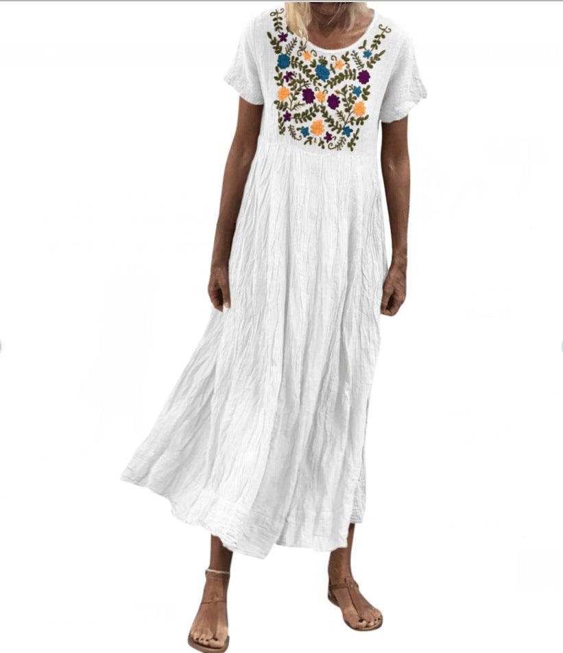 Women's Boho Long Skirt Sleeveless Loose Dress