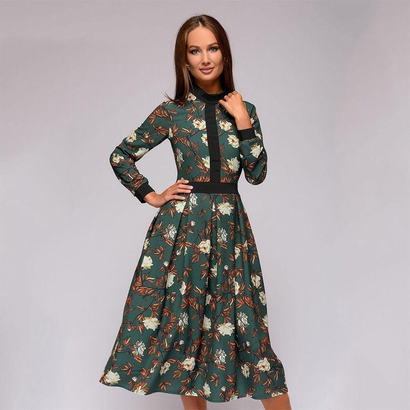 Printed Women's Stitching Dress
