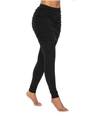 Pack Hip Side Pleated Skirt Fake Two Leggings Skirt