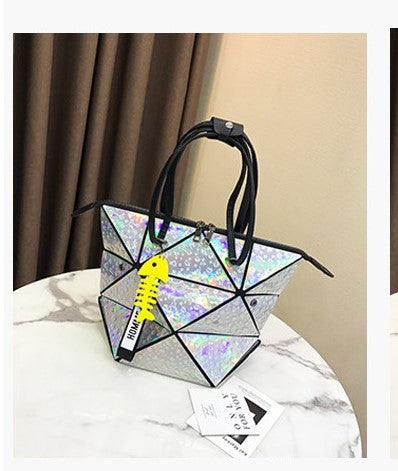 Holographic Laser Large Capacity Shoulder Handbag