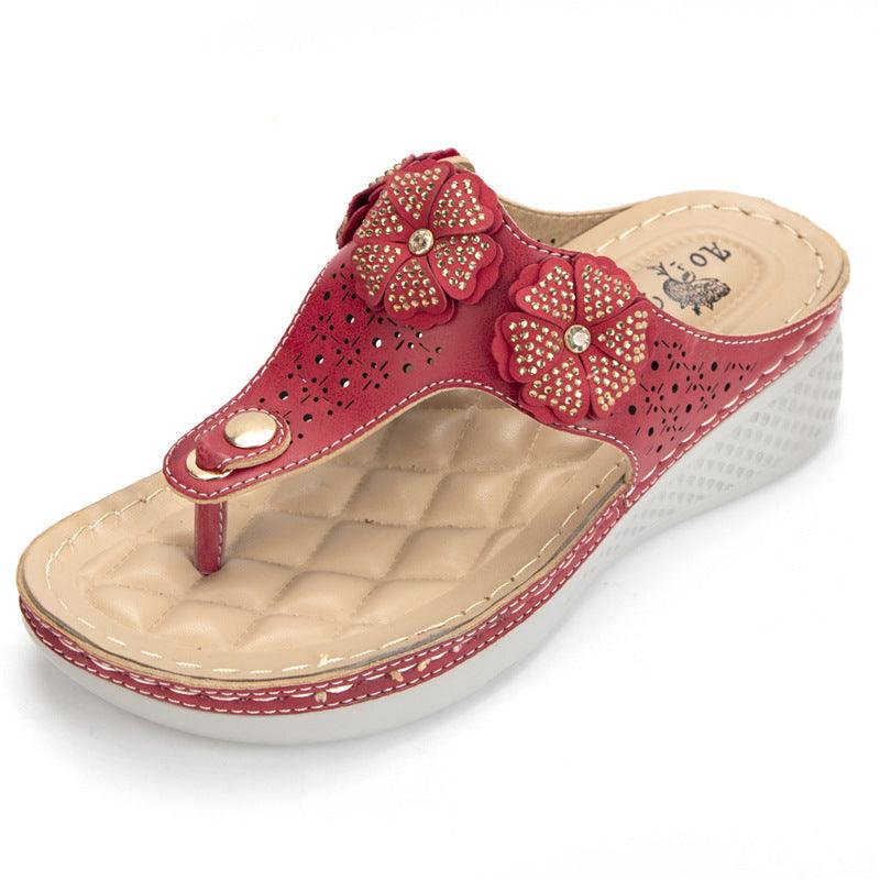 Flat Bottom Ladies Flip Flops Beach Sandals