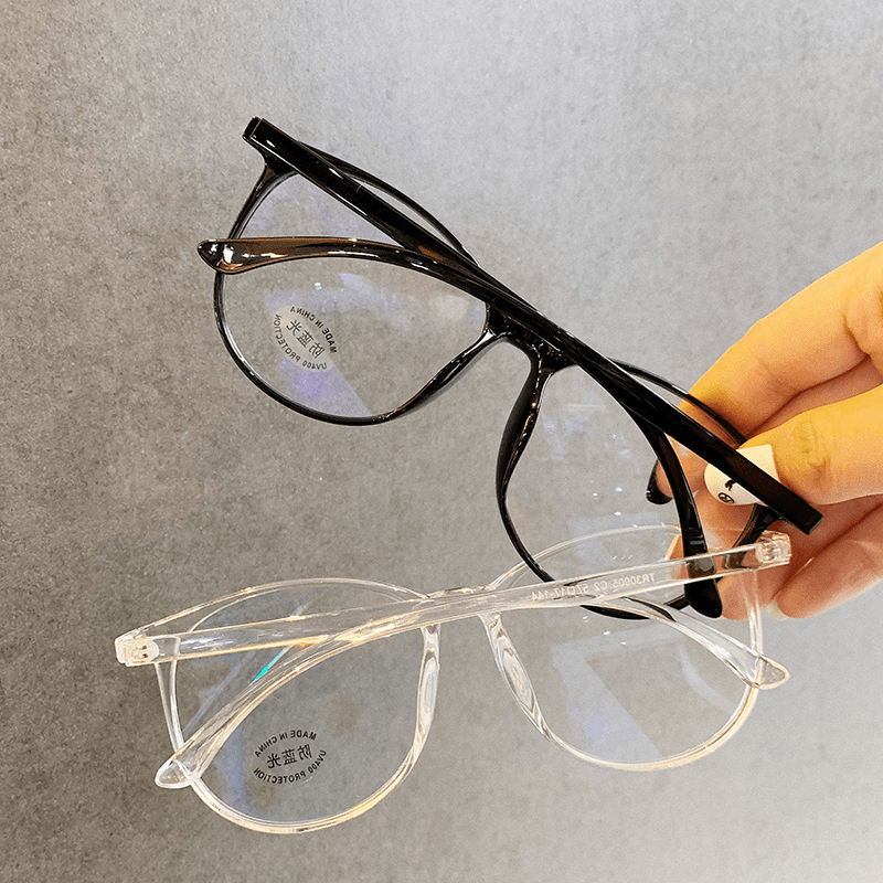 Round Frame Retro Glasses Frame Anti-Blu-Ray Computer