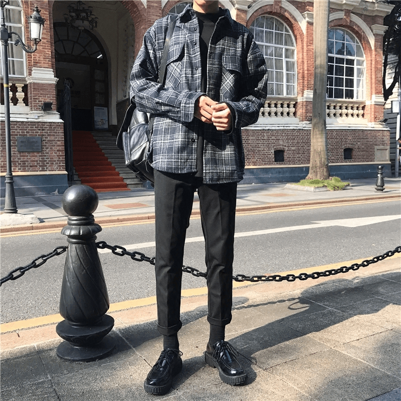 Korean Style Loose Long-Sleeved Shirts for Men and Women