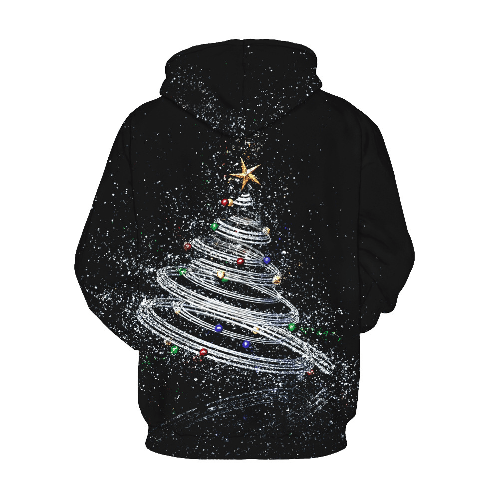 Christmas 3D Digital Printing Long-Sleeved Hoodie