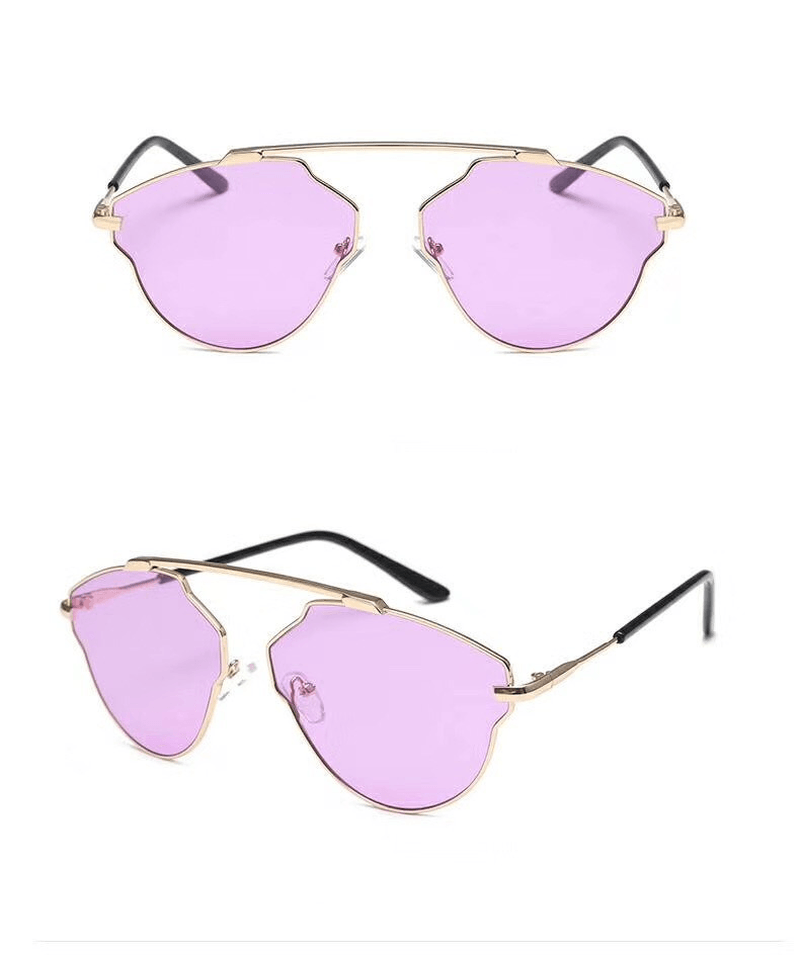 Same Sunglasses Female Transparent Sunglasses Jelly Color Thin Glasses