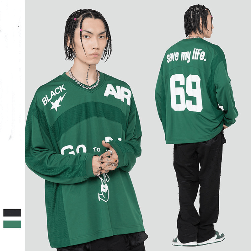 Ancient Embroidery Letters Street Men's Sweater