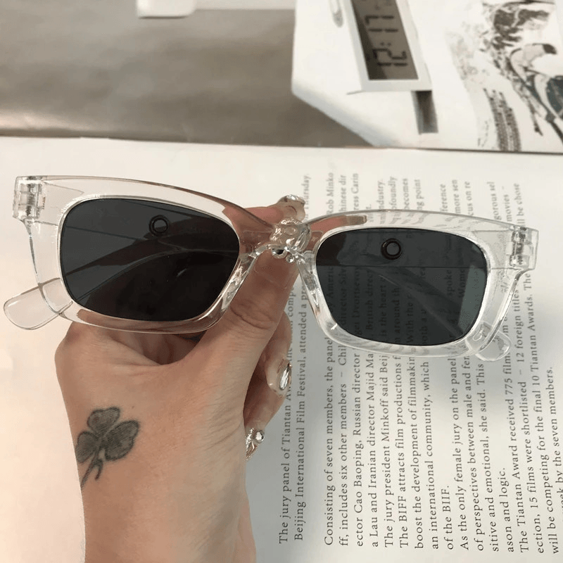 Square Sunglasses Men and Women with the Same Sunglasses Trend Retro Korean Net Red Street Shooting Glasses