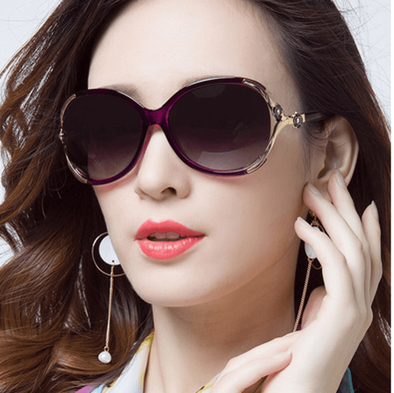 Sunglasses Ladies Sunglasses Anti-Ultraviolet Big Frame Glasses