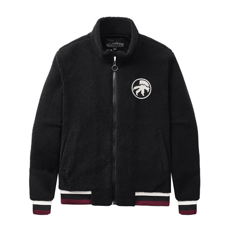Stand-Up Collar Warmth Padded Lamb Sweater