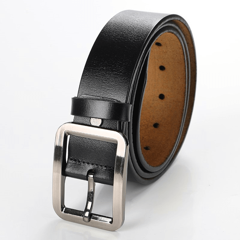 Men's Leather Simple Retro Pin Buckle Belt