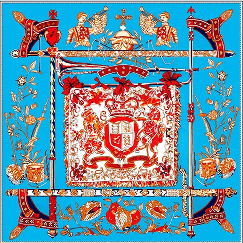 Faux Silk Twill Sunscreen Large Square Scarf