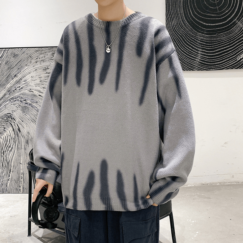 Men's Casual Youth Loose Hong Kong Style Sweater