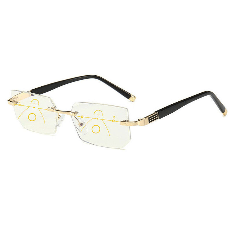 Trendy Diamond Cut Edge Progressive Presbyopic Glasses