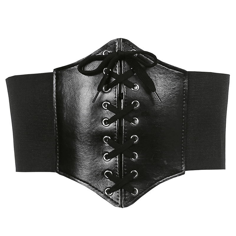 Women's High-Waist Irregular PU Corset Belt