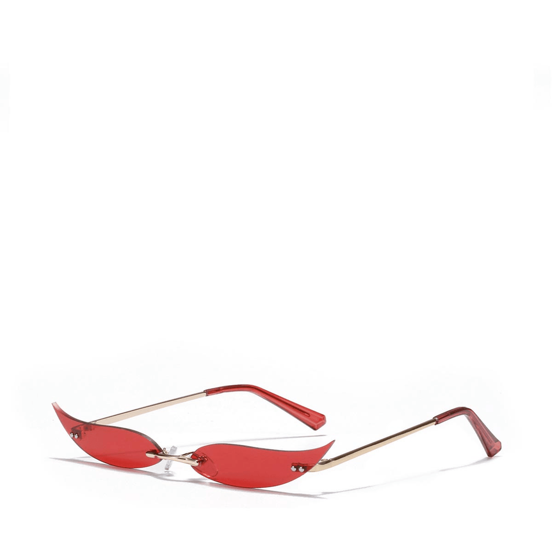 Rimless Pointed Cat-Eye Sunglasses