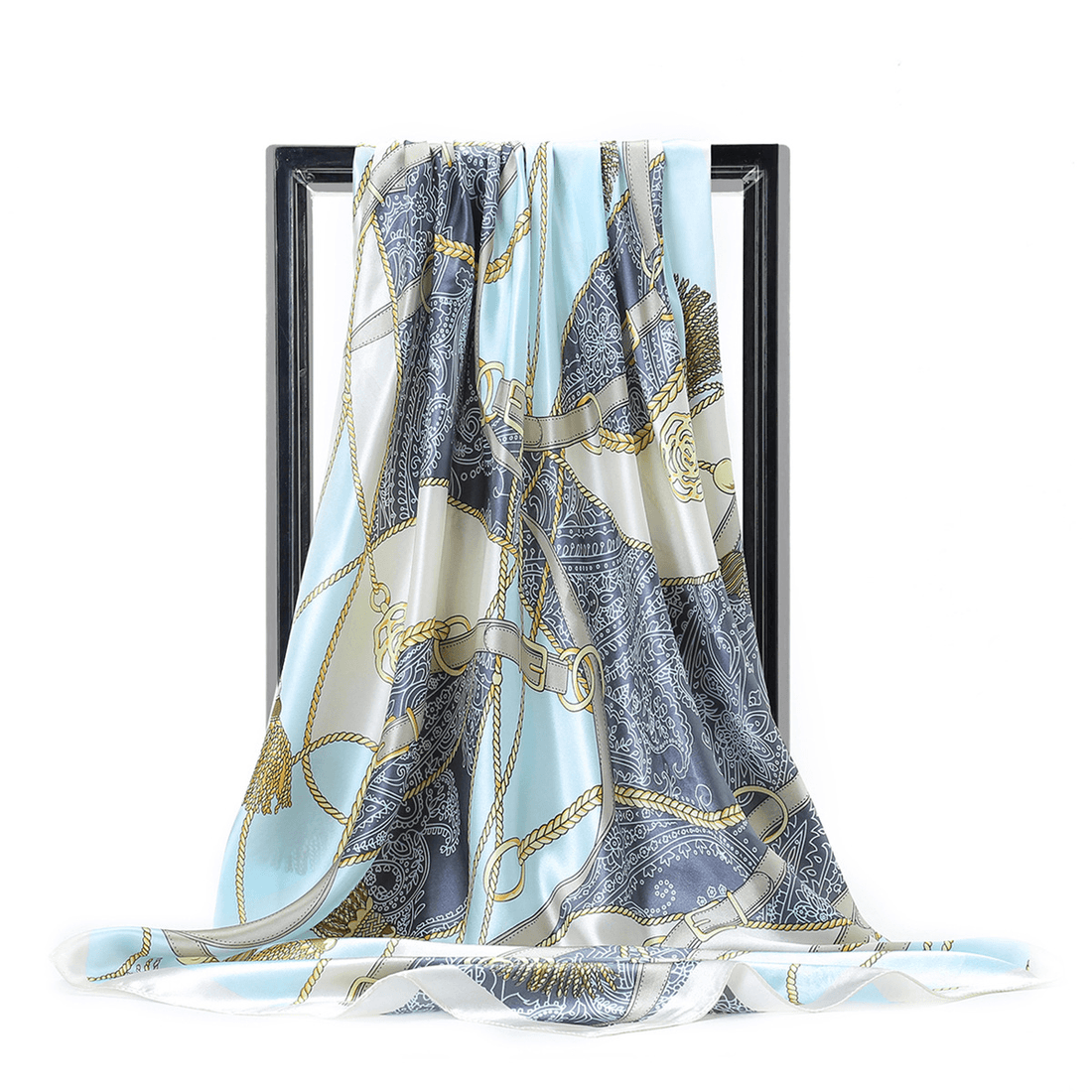 Ladies Chain Rope Faux Silk Fashion Headscarf