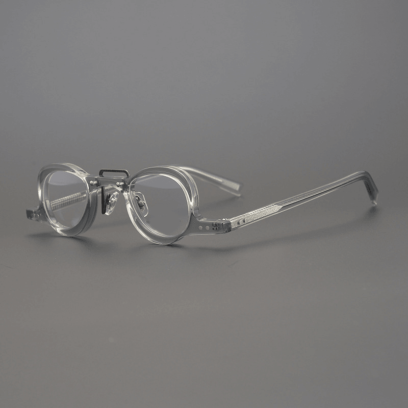 Handmade Japanese Small Round Frame Plate Myopia Glasses for Men and Women