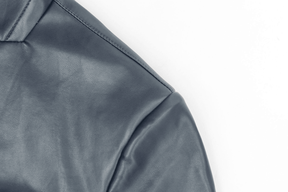 Washed Coat PU Leather Casual Jacket