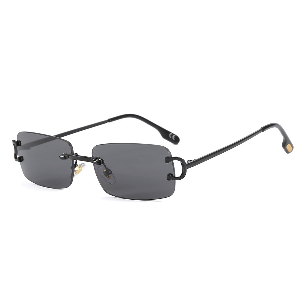 Square Rimless Cut-Edge Sunglasses, Sunglasses and Personality Glasses