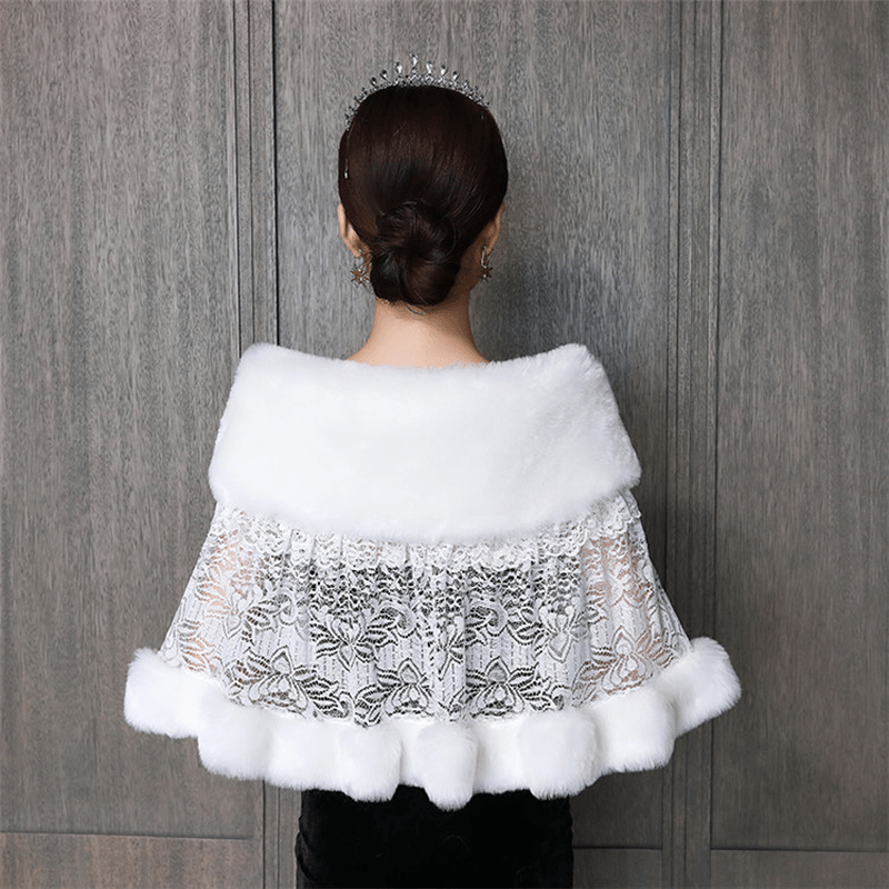 Bridal Hair Shawl Women's Wedding Dress Warm Padded Dress Jacket
