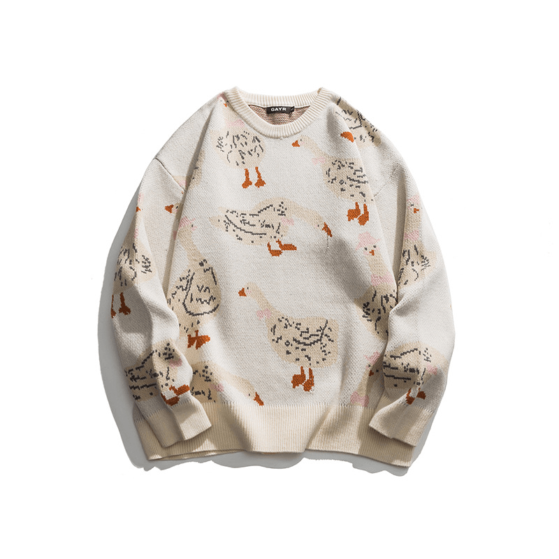 Men's Loose round Neck Long Sleeve Sweater