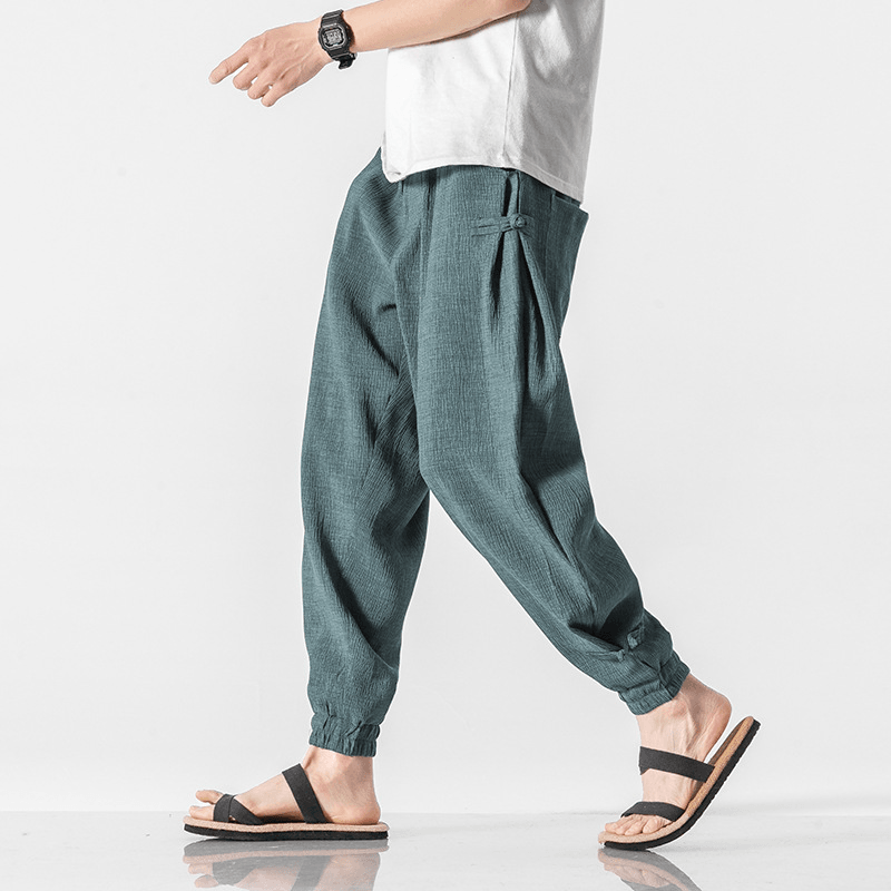 Summer Chinese Style Thin Trousers Linen