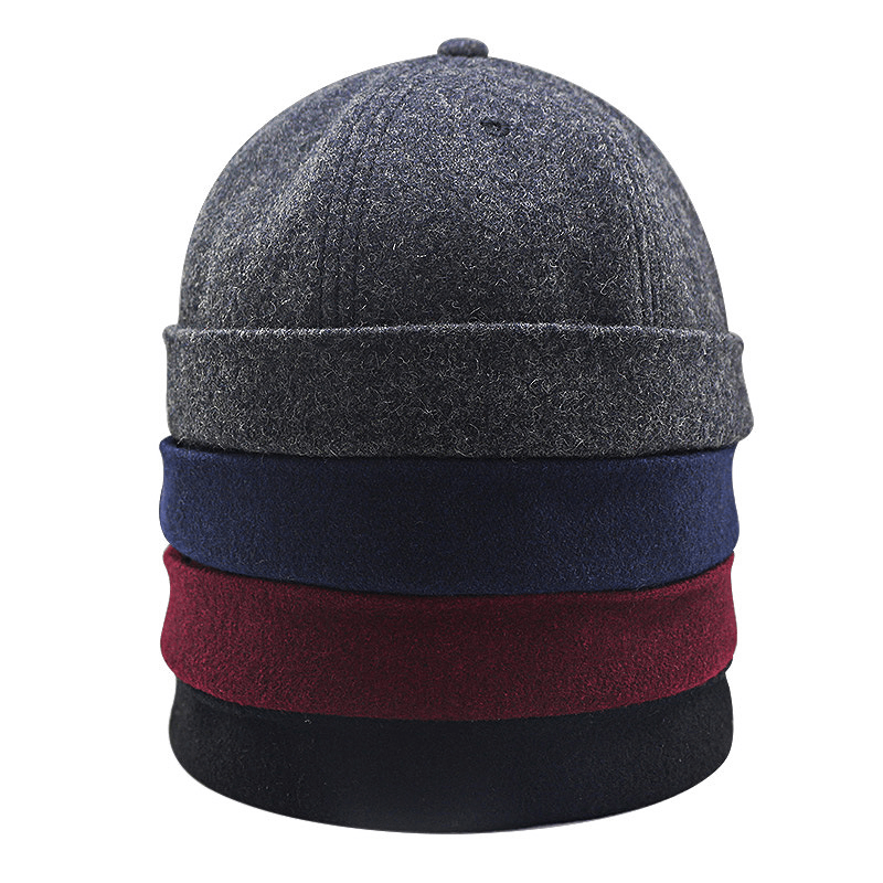 New Woolen Hat for Men plus Velvet Thickening