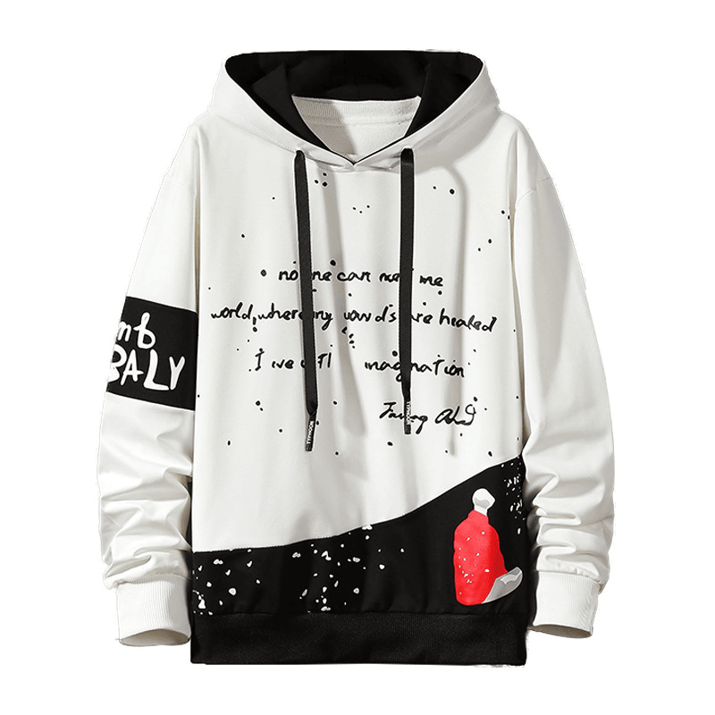 Loose Hooded Long Sleeve Sweater Men's Coat