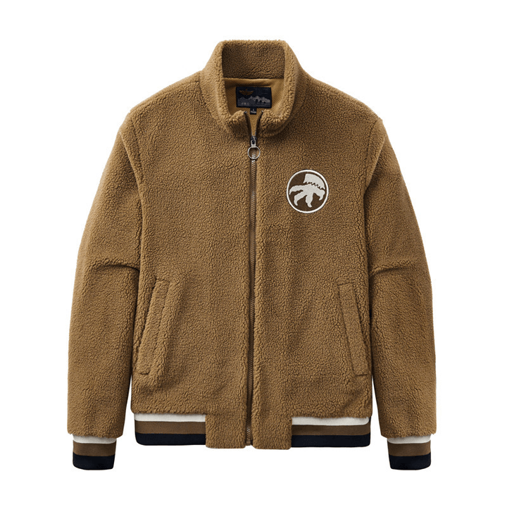 Stand-Up Collar Warmth Padded Lamb Cashmere Sweater - MRSLM