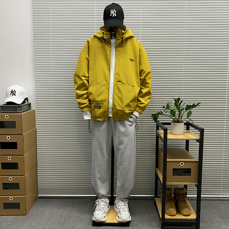 Workwear Unisex Spring Jacket Korean Fashion