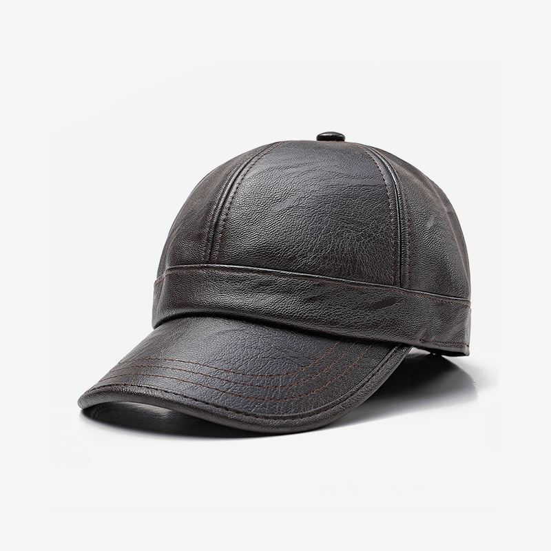 Sun Crown Autumn Winter Baseball Cap Middle Aged Warm Hat Men's Simple Duck Cap