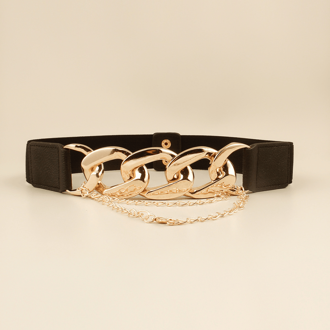 Fashion All-Match Coat Dress Belt with Elastic Waistband Decoration