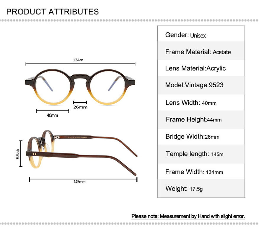 Art Male Personality Small round Optical Glasses Frame Simple Trend