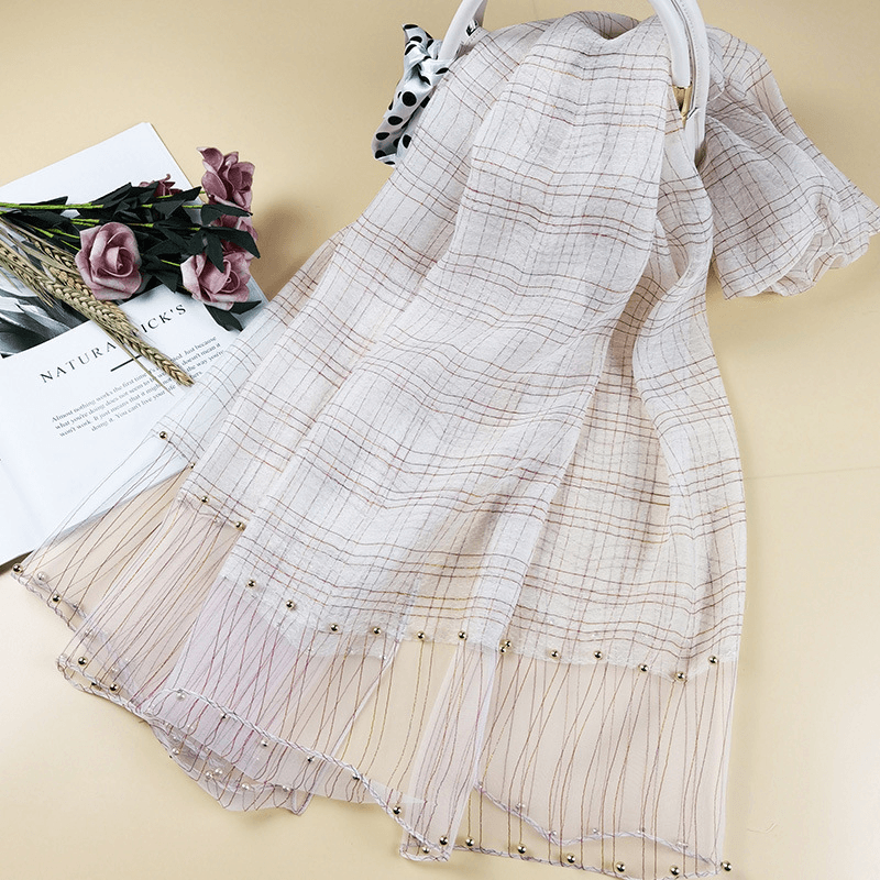 Elegant Sunscreen Shawl Silk Scarf