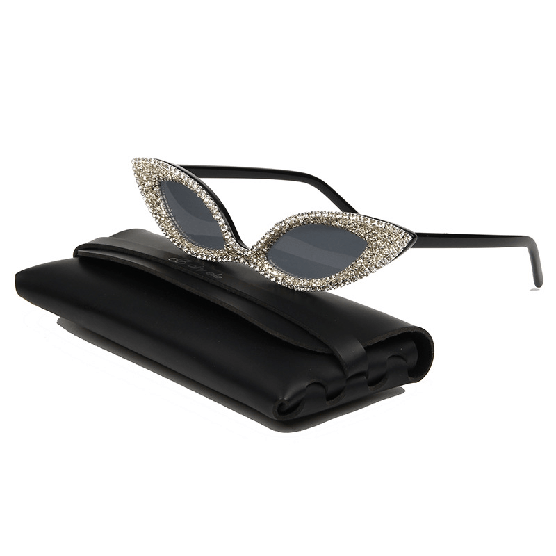 Sunglasses Women's Trendy All-Match Gravel Set Diamond Handmade Glasses