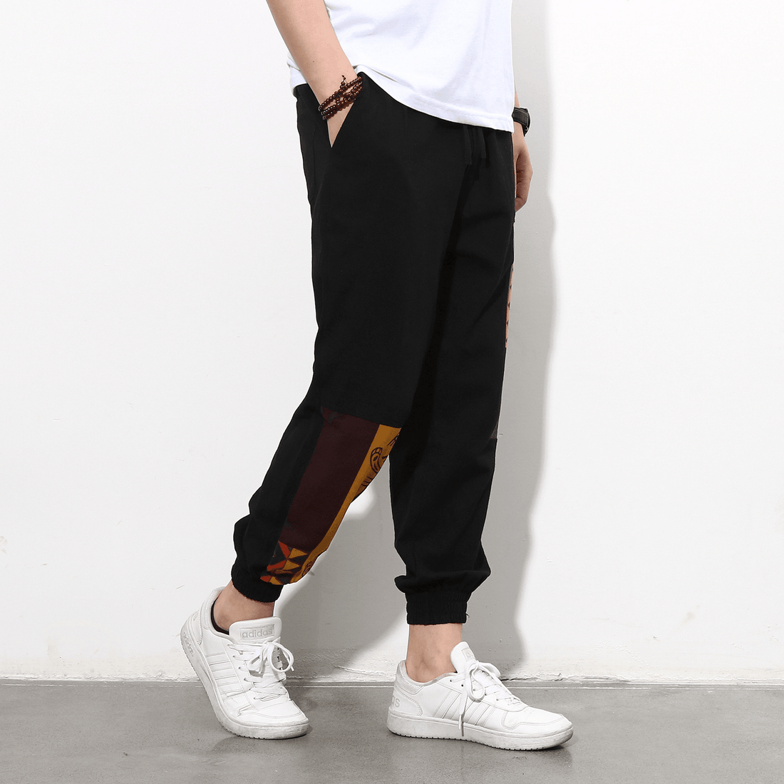 Men's plus Size Cotton and Linen Casual Pants