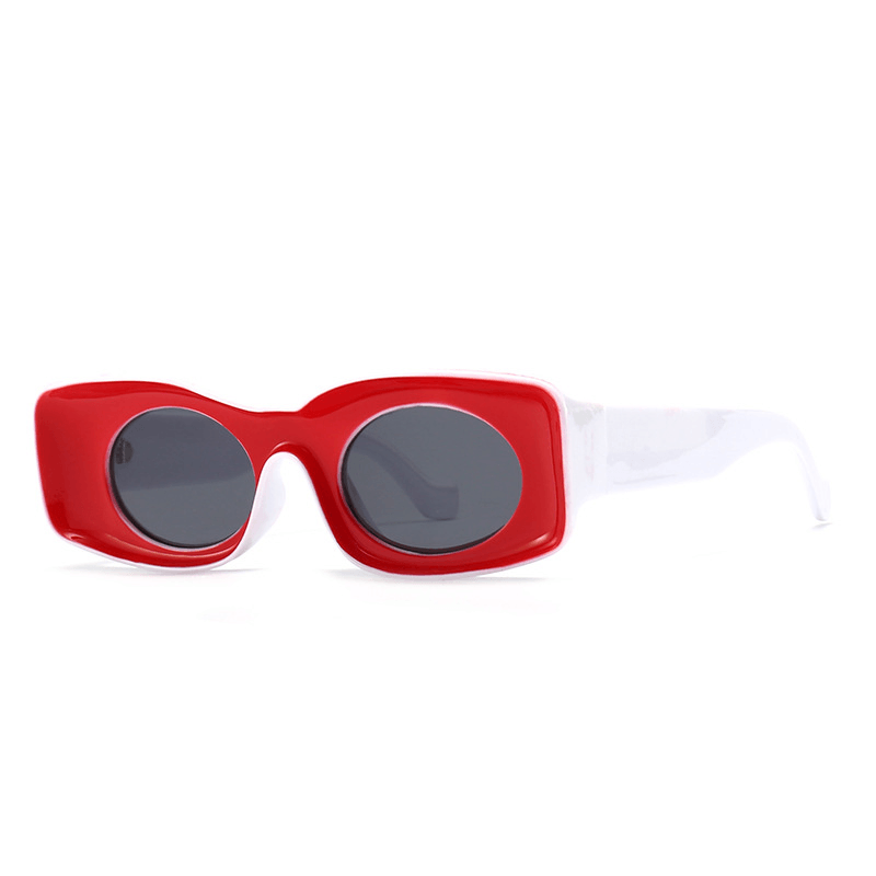 Small Square Frame Diamond-Studded Sunglasses, UV400