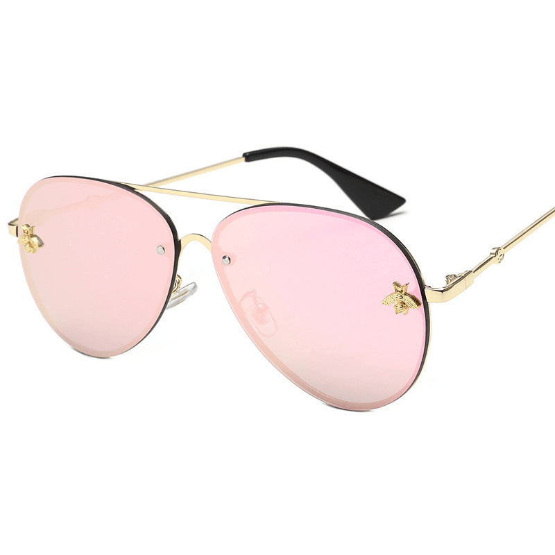 Little Bee Fashion Sunglasses Trendy Star Toad Mirror Large Frame Sunglasses