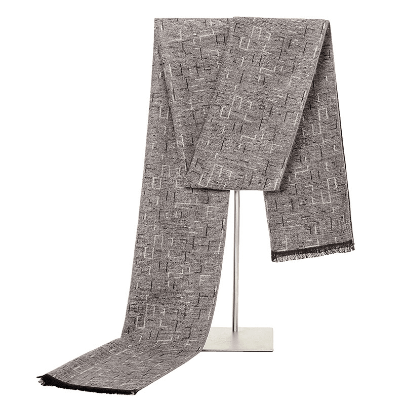 Autumn and Winter Men's Scarf Business Casual Men's Brushed Warm Scarf Men's Winter Scarf
