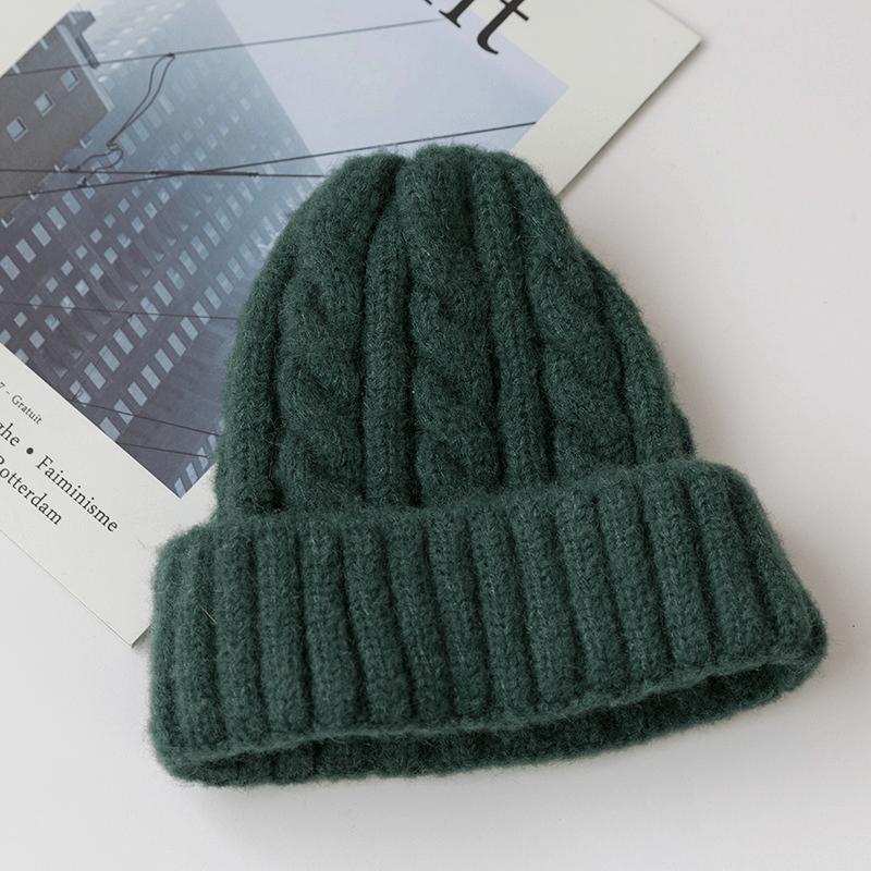 Twisted Knitted Cap Ear Protection to Keep Warm