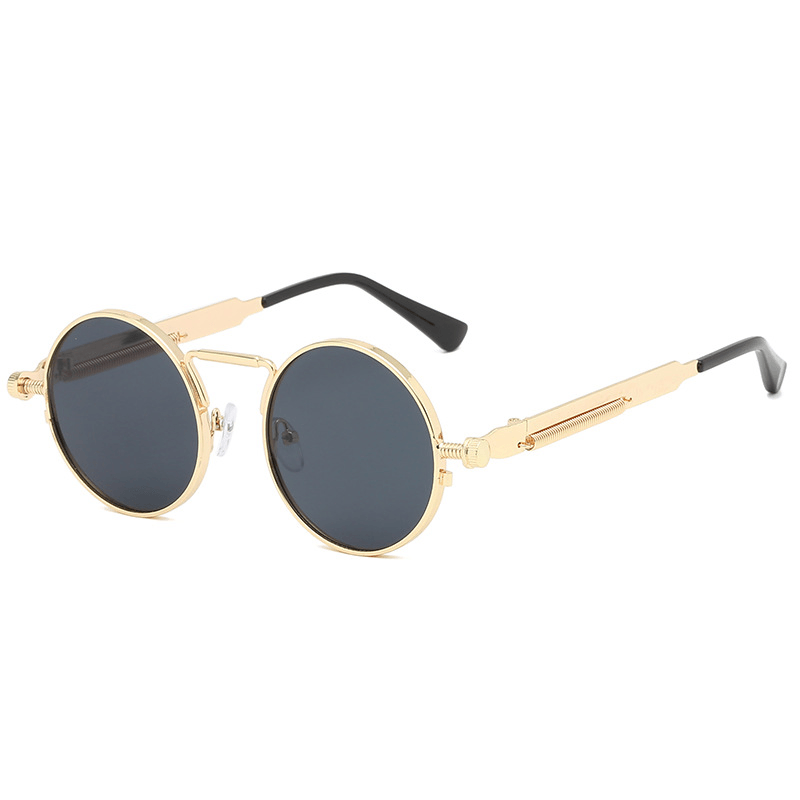Personalized All-Match Metal Trendy Spring-Leg Sunglasses
