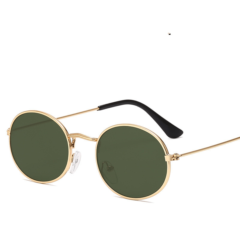 New Trend Retro round Frame Sunglasses Fashion Men and Women Sunglasses Metal Water Drop Oval Sunglasses