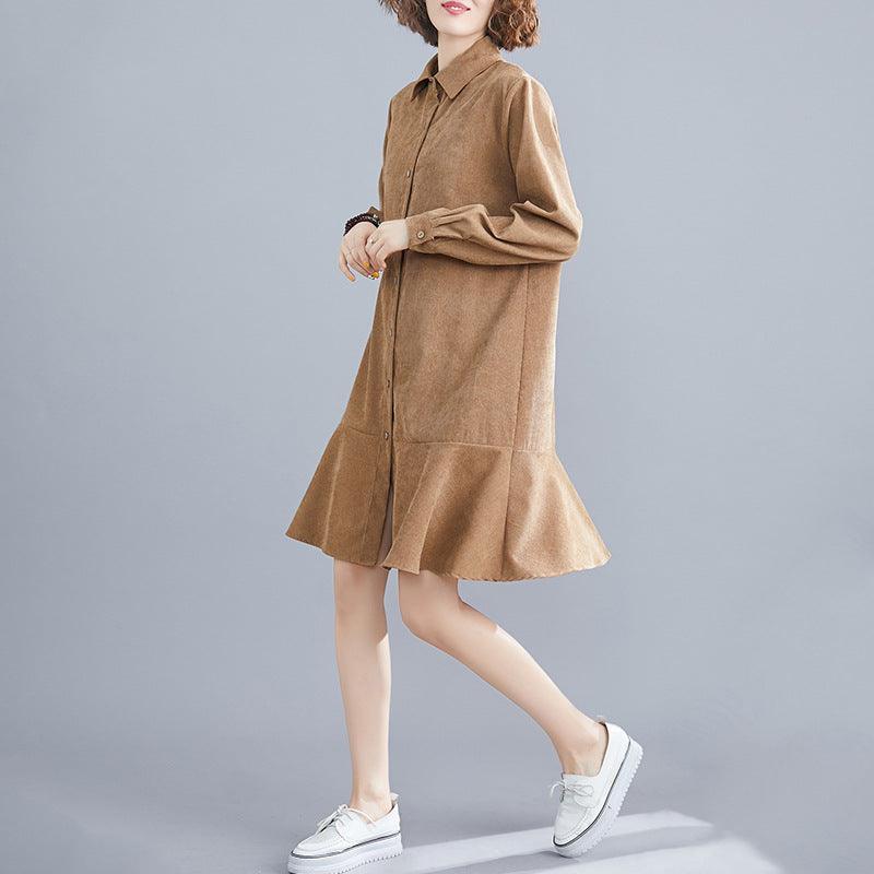 Spring Literary Plus Size Dress Women