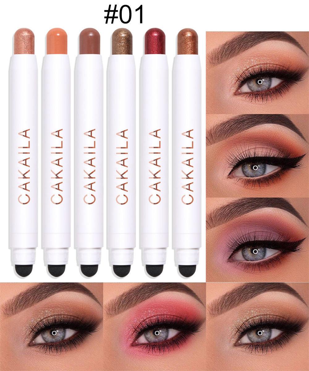 6-Pack Matte Pearly Waterproof Eyeshadow Stick