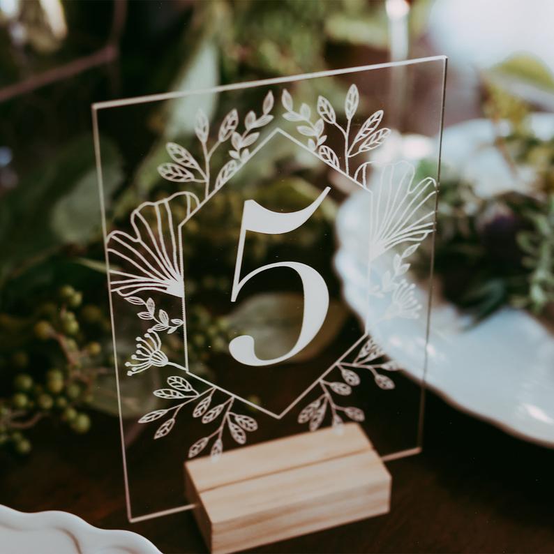 Calligraphy Table Card for Wedding Party