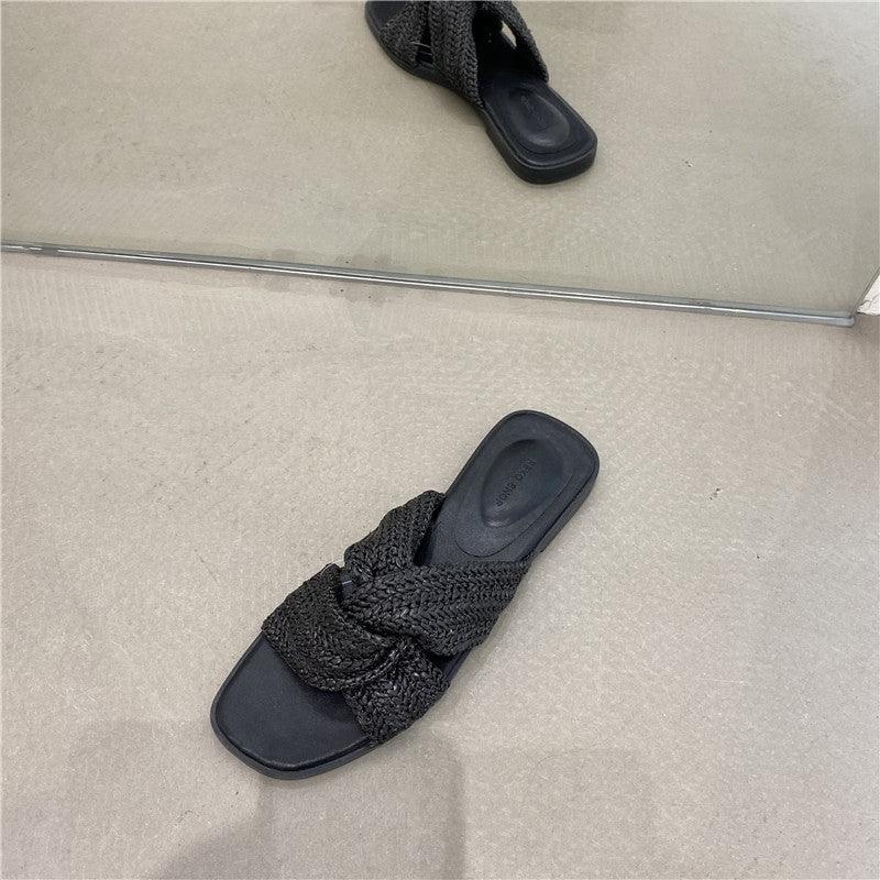 Cross Bow Toe Sandals And Slippers